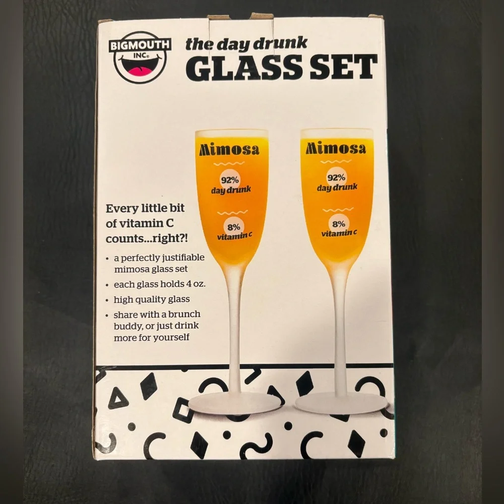 BigMouth Inc. Mimosa Recipe Glass Set – Set of 2 - Picture 2 of 5